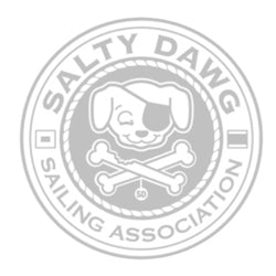 Salty Dawg Sailing Association logo, showcasing seminars delivered by The Boat Galley team for members.