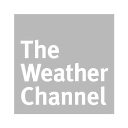 The Weather Channel logo, highlighting The Boat Galley team’s hurricane prep advice for boaters in live interviews.