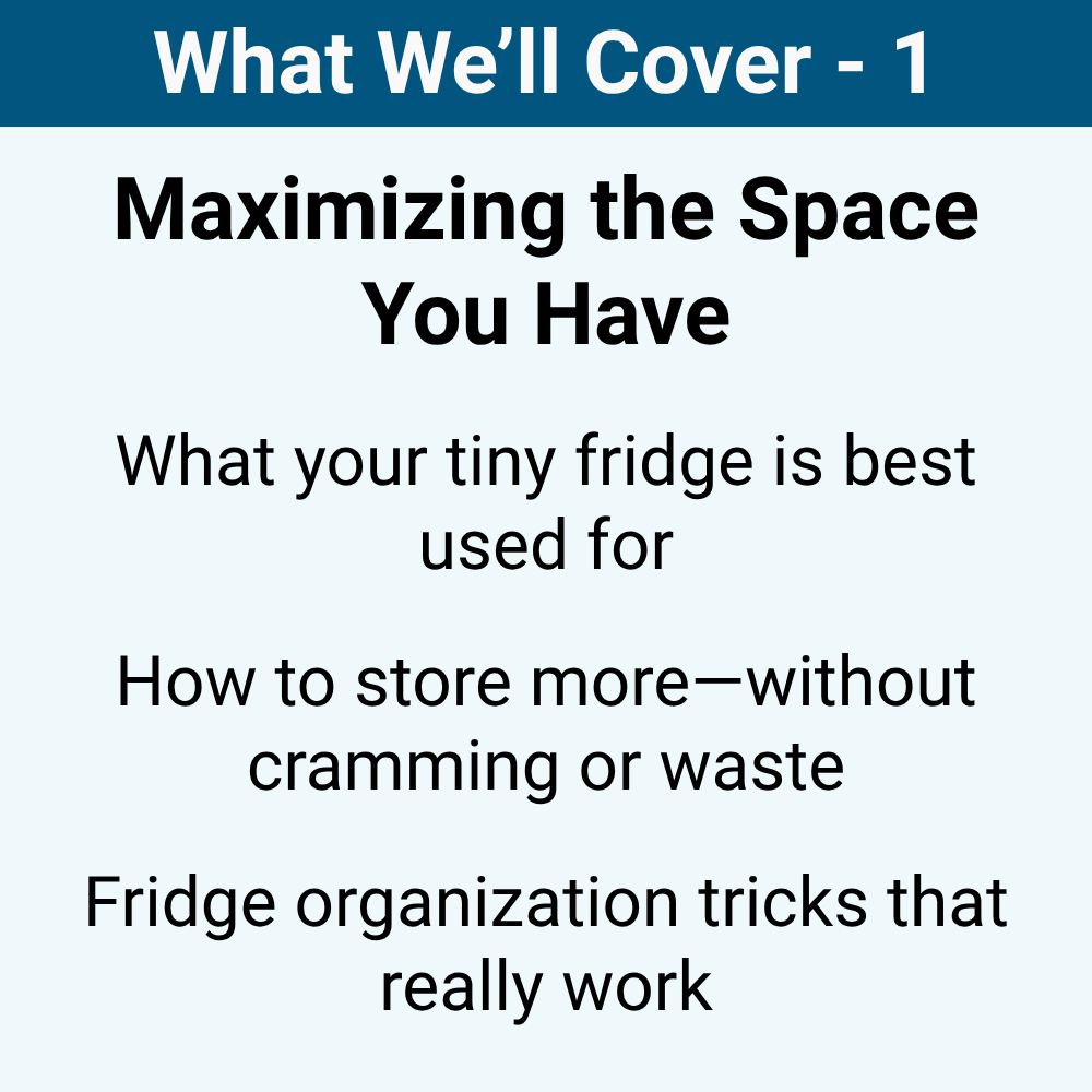 Eating Well With A Tiny Fridge