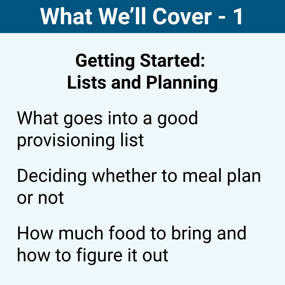Provisioning, Meal Planning, and Food Storage for Boaters