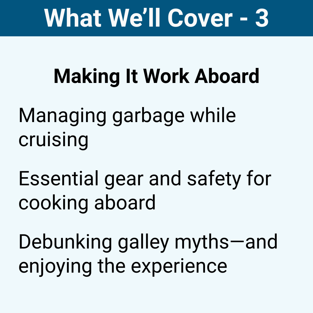 Provisioning, Meal Planning, and Food Storage for Boaters