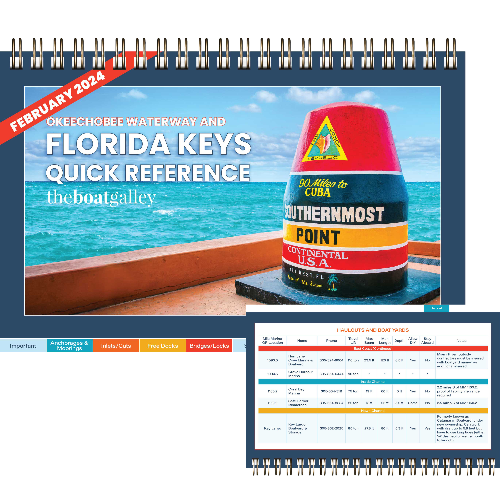 Cruising guide for Florida Keys and Okeechobee Waterway: quick-reference anchorages, services, and navigation.