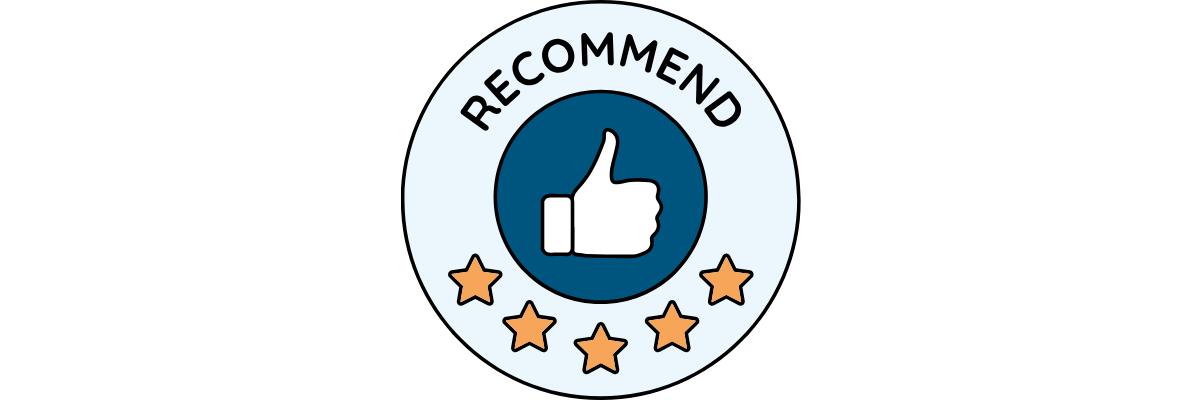 Thumbs-up icon with stars, representing customer testimonials praising The Boat Galley’s products and resources.