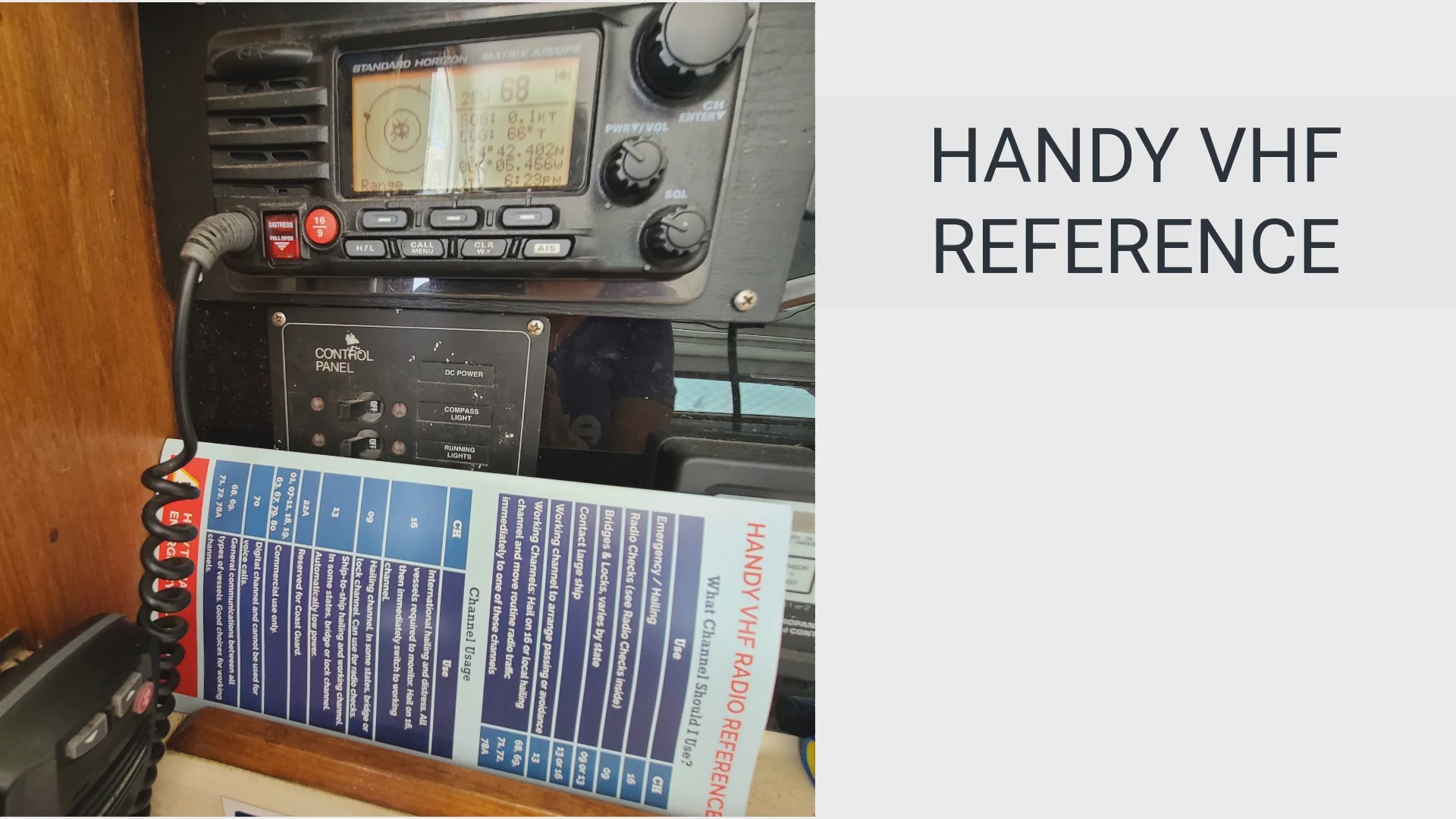 Video showing the key features of The Boat Galley's Handy VHF Reference and how it benefits boaters