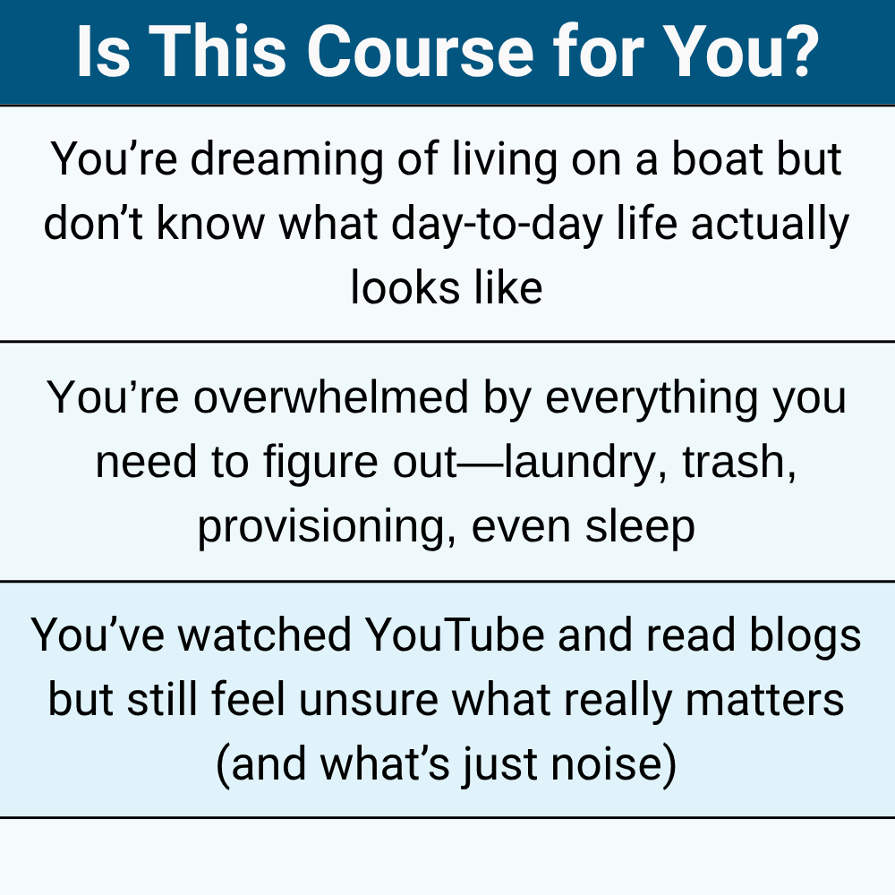 The Basics of Living on a Boat