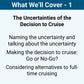 The Uncertain Cruiser
