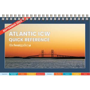 ICW cruising guide: quick-reference tables for bridges, anchorages, fuel, water, and other boater services.