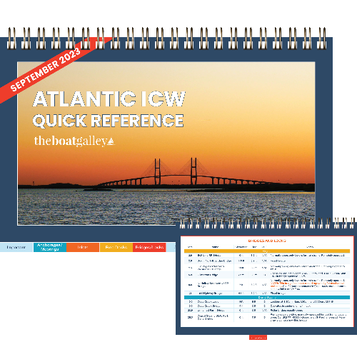 ICW cruising guide: quick-reference tables for bridges, anchorages, fuel, water, and other boater services.