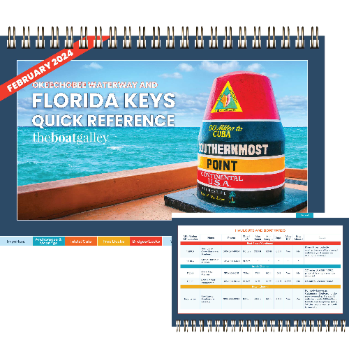 Cruising guide for Florida Keys and Okeechobee: quick-reference anchorages, services, and navigation.