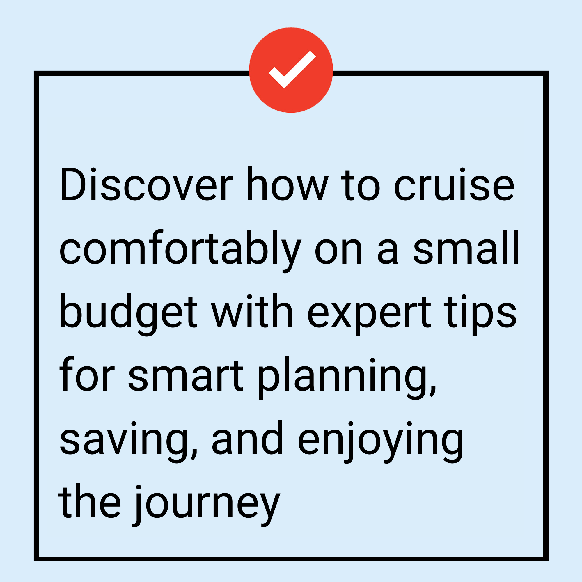 Tile for Cruising on a Small Budget course, revealing key decisions and smart strategies to make cruising affordable and sustainable.