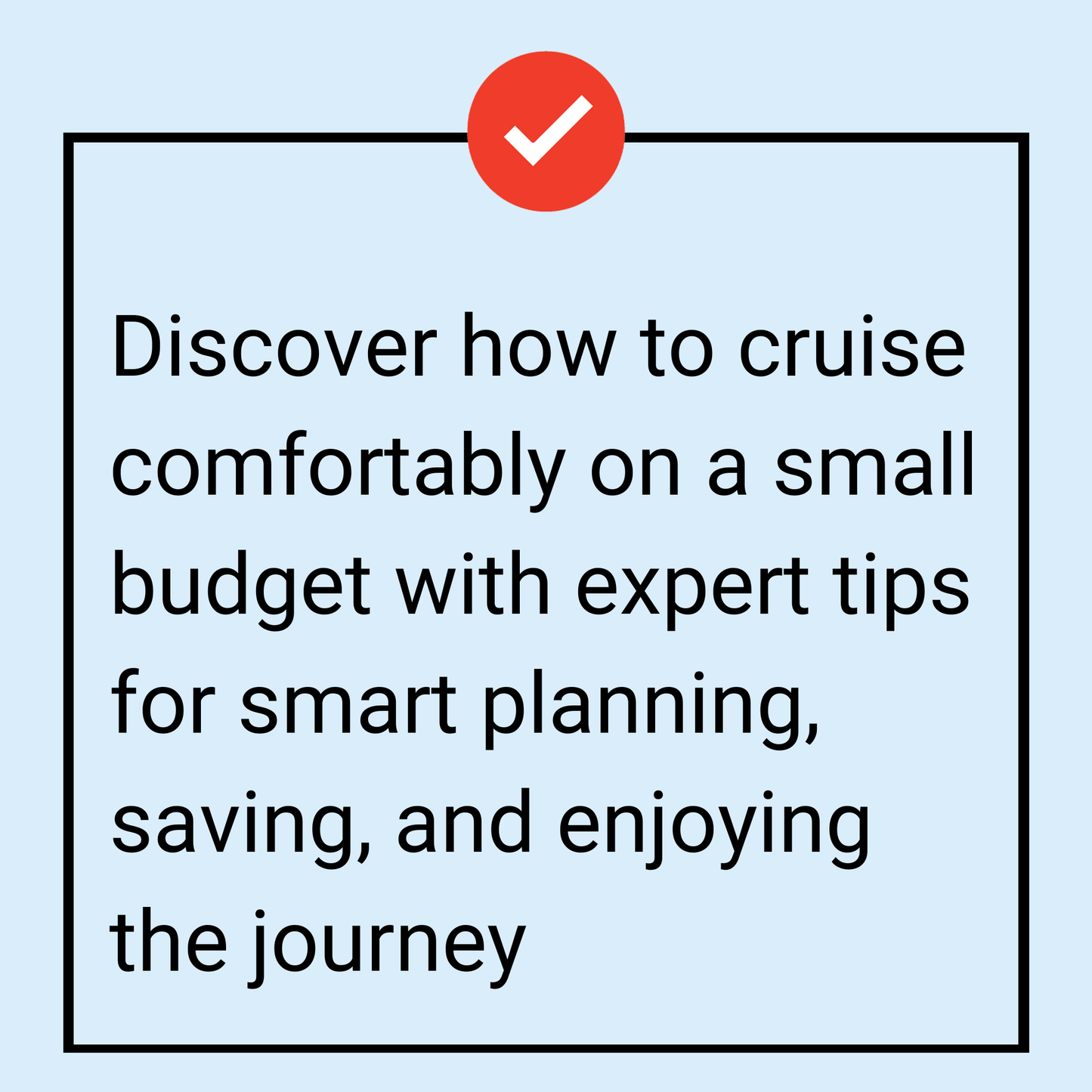 Tile for Cruising on a Small Budget course, revealing key decisions and smart strategies to make cruising affordable and sustainable.