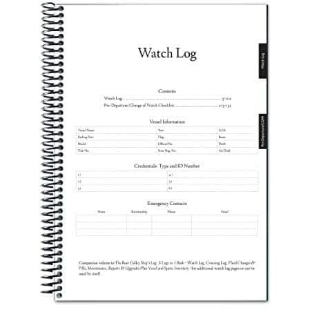 Watch Log (Supplement to 5-in-1 Ship's Log) sample page