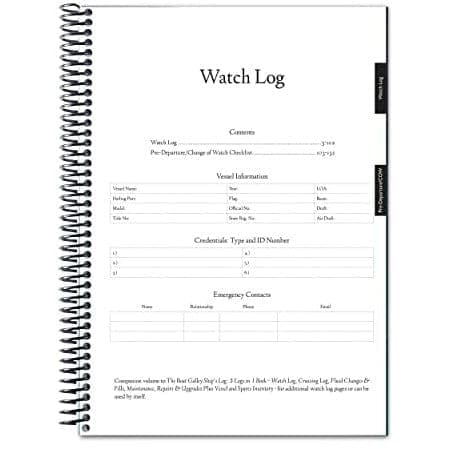 Watch Log (Supplement to 5-in-1 Ship's Log) sample page