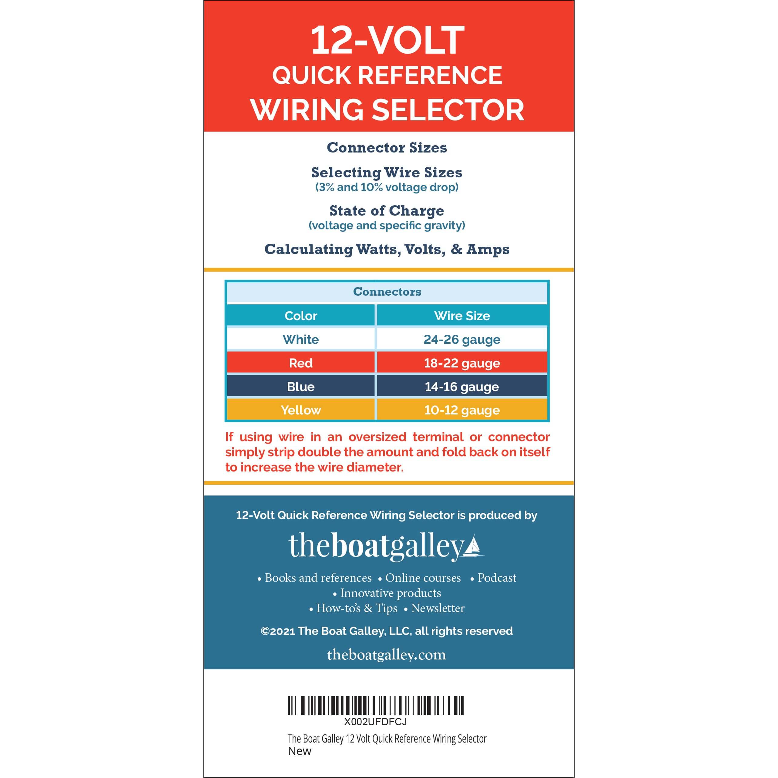 12V wiring size quick reference: guide to selecting correct wire sizes for safe and efficient boat systems.