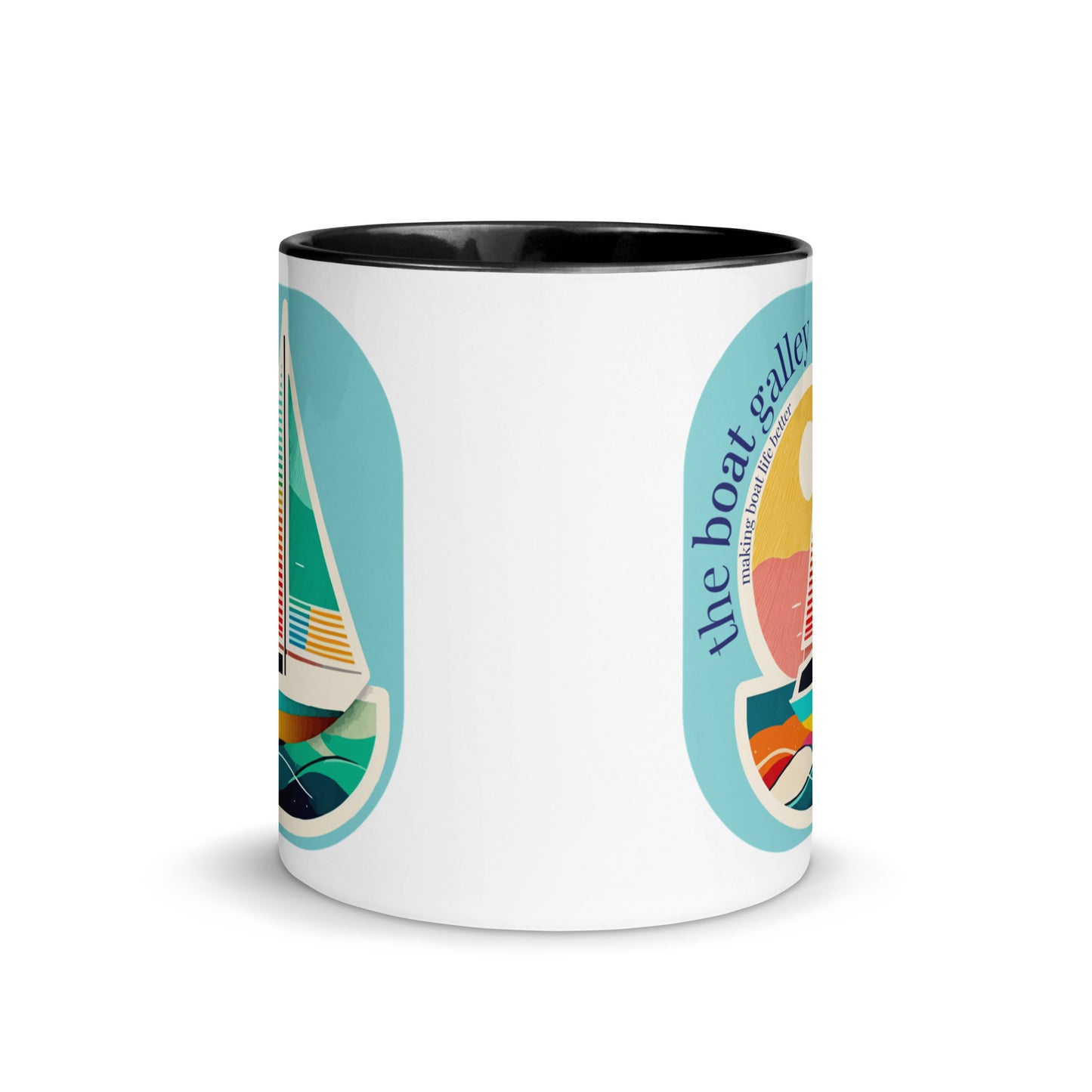 Sailboat Mug with Color Inside