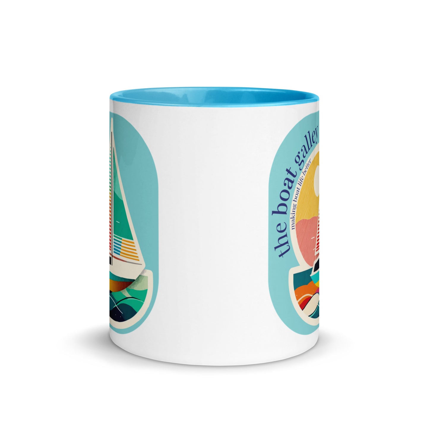 Sailboat Mug with Color Inside